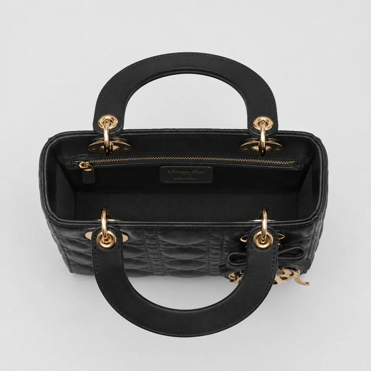 Lady Dior Cannage Lambskin Black — Größenvergleich | Luren Authentisch