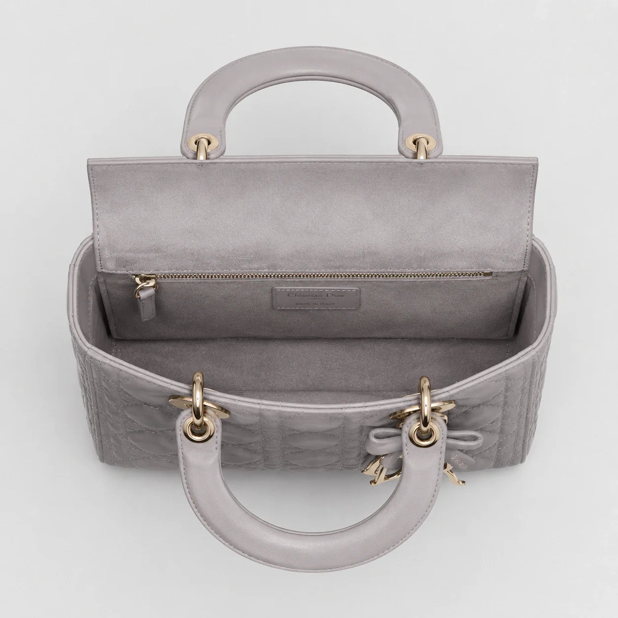 Lady Dior Cannage Lammleder Trianon Grau — Größenvergleich | Luren Authentisch