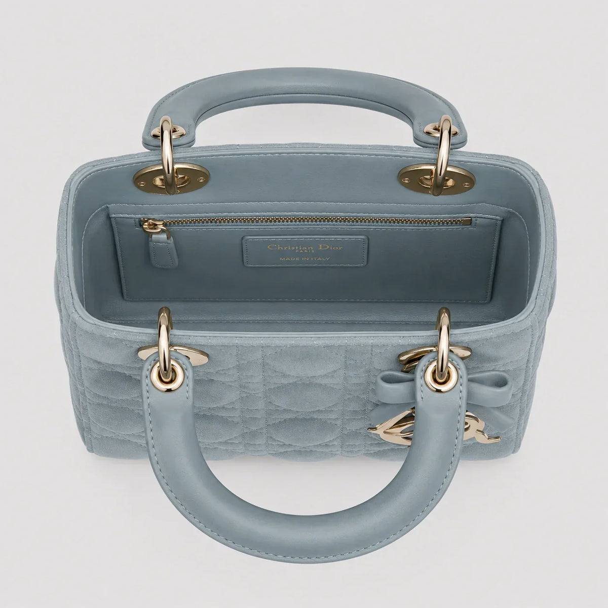 Lady Dior Cannage Suede Sky Blue — Größenvergleich | Luren Authentisch