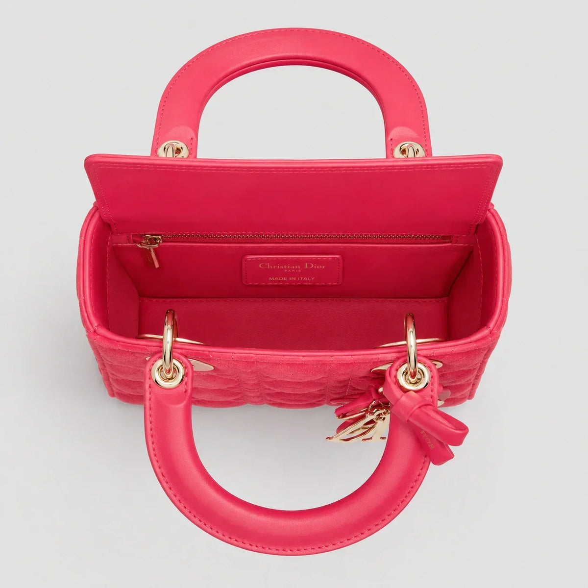 Lady Dior Cannage Suede Rose Peony — Größenvergleich | Luren Authentisch