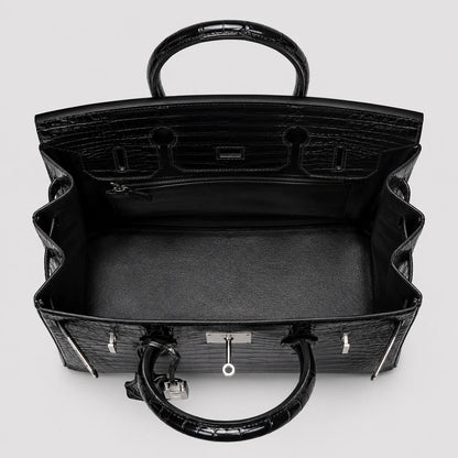Hermès Birkin 30 Croco Porosus Noir Palladium — Größenvergleich | Luren Authentisch