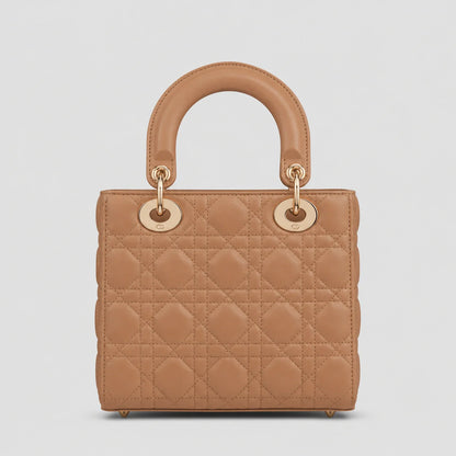 Lady Dior Cannage Lammleder Camel — Rückansicht | Luren Authentisch